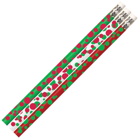 Dots of Christmas Fun Pencil, 12 Per Pack, 12 Packs - Loomini