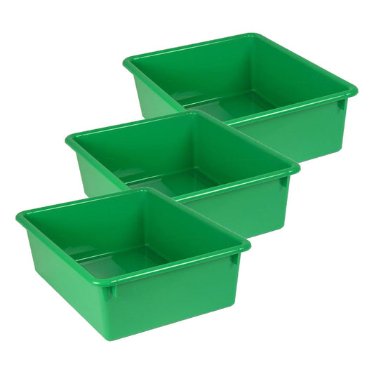 Double Stowaway® Tray Only, Green, Pack of 3 - Loomini
