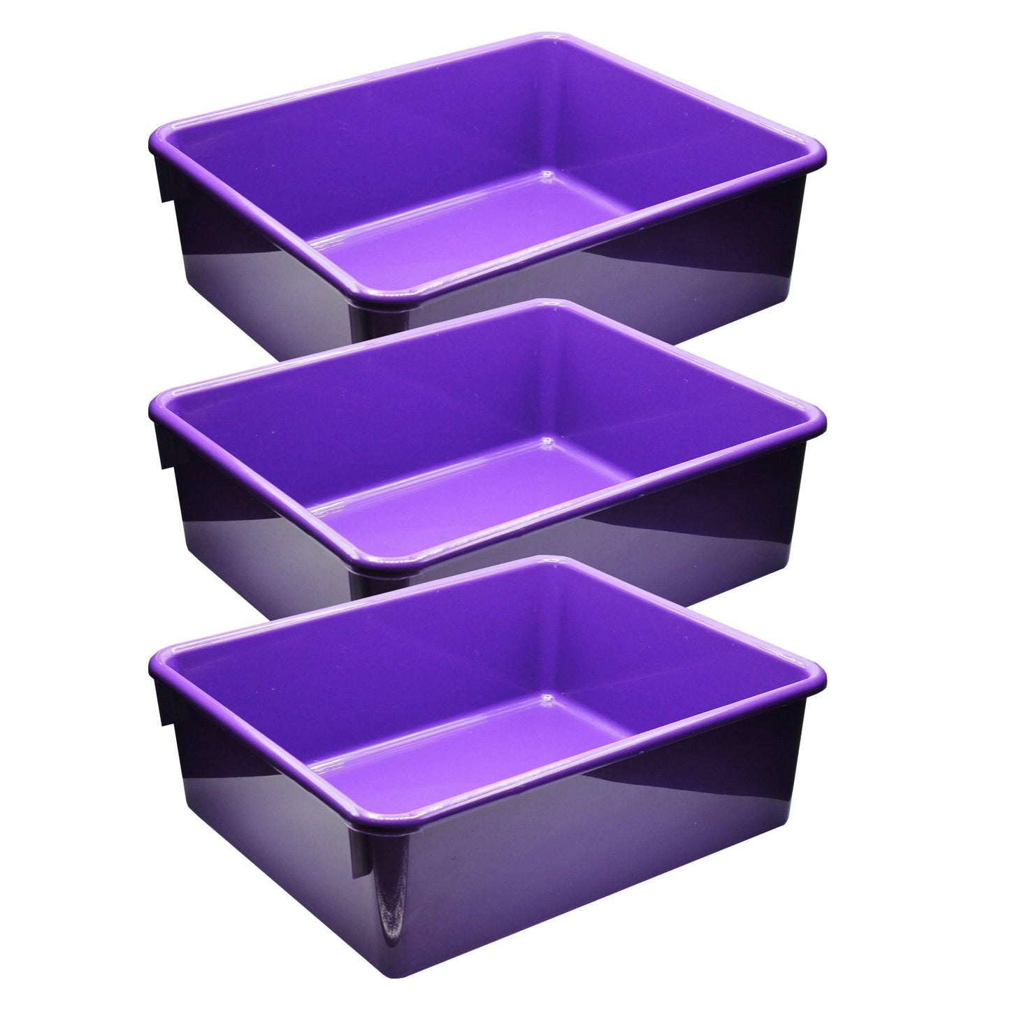 Double Stowaway® Tray Only, Purple, Pack of 3 - Loomini