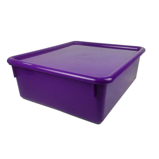 Double Stowaway® Tray with Lid, Purple - Loomini