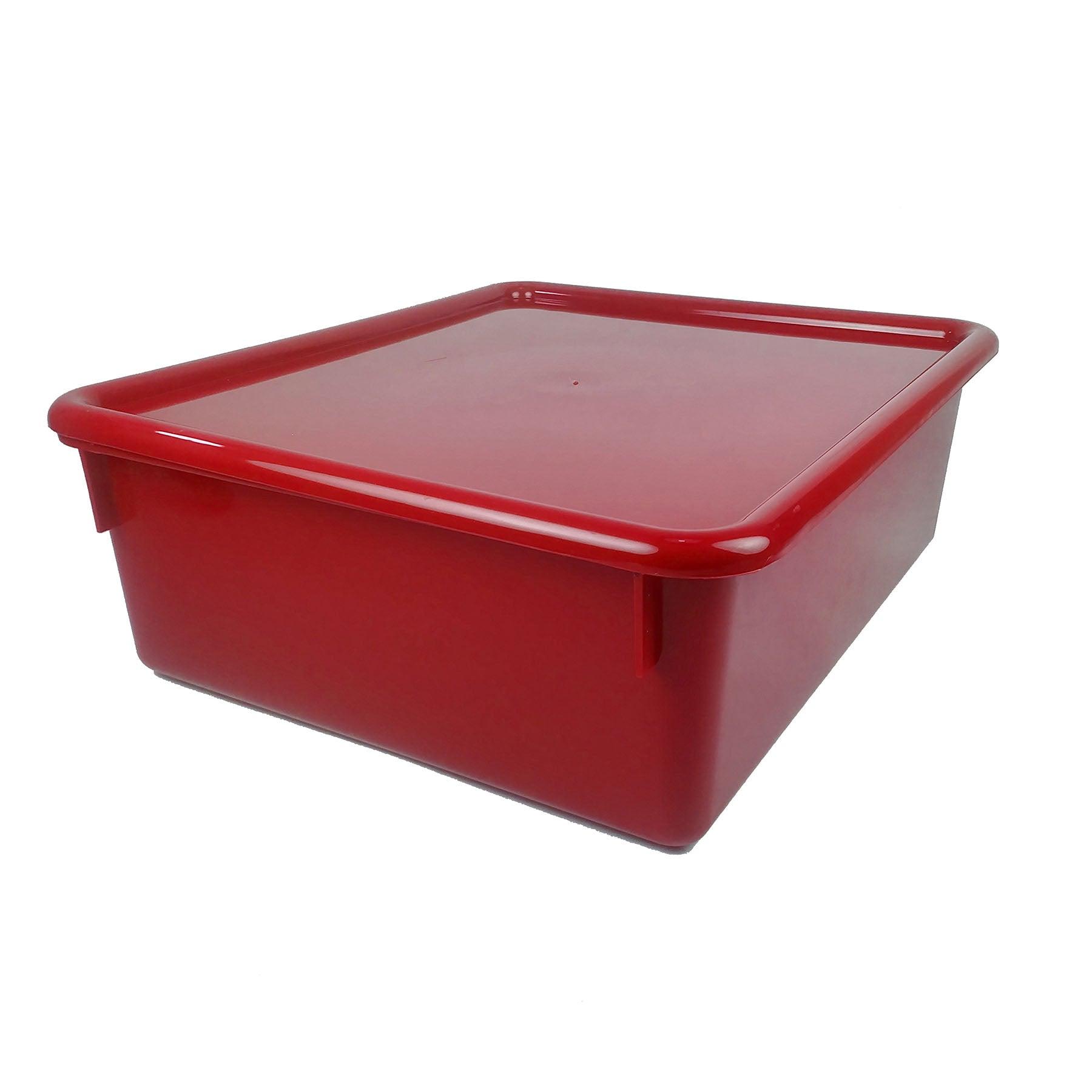 Double Stowaway® Tray with Lid, Red - Loomini