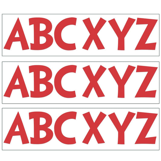 Dr. Seuss™ 7" Punch Out Deco Letters, Red, 143 Per Pack, 3 Packs - Loomini