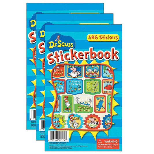 Dr. Seuss™ Awesome Sticker Book, 486 Stickers Per Pack, Pack of 3 - Loomini