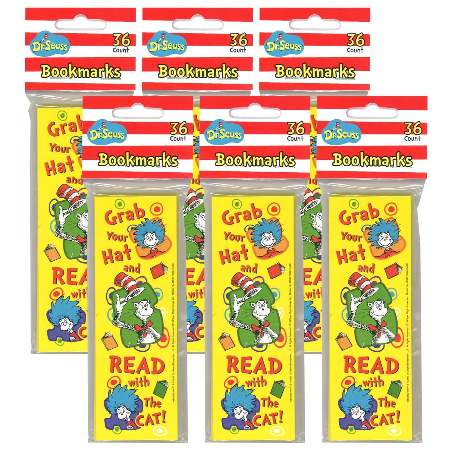 Dr. Seuss™ Grab Your Hat Bookmarks, 36 Per Pack, 6 Packs - Loomini