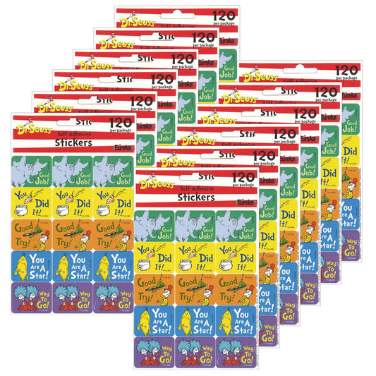 Dr. Seuss™ Success Stickers, 120 Per Pack, 12 Packs - Loomini