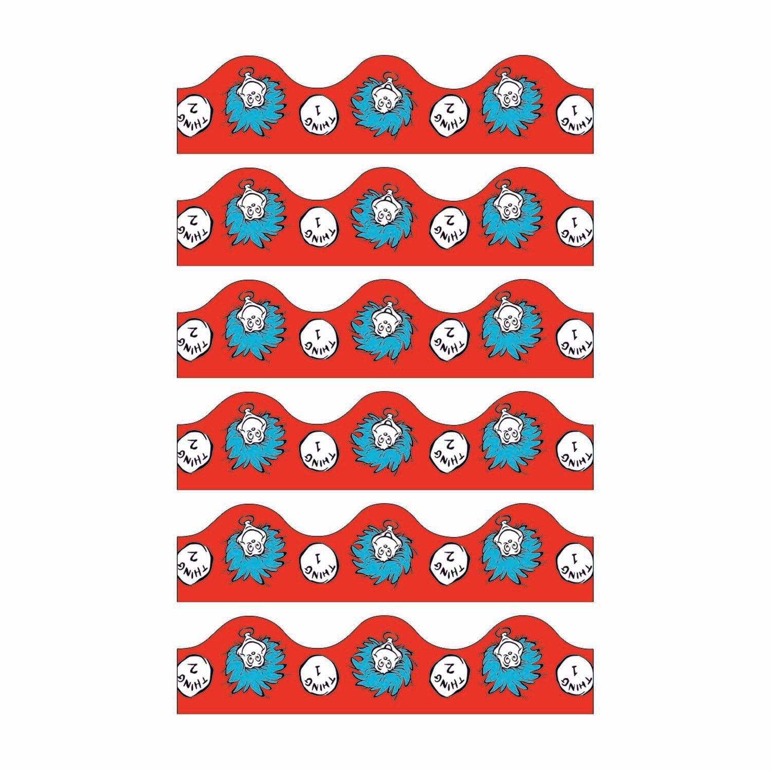 Dr. Seuss™ Thing 1 & 2 Deco Trim®, 37 Feet Per Pack, 6 Packs - Loomini