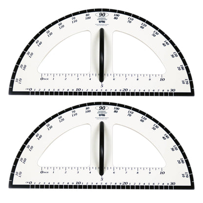 Dry Erase Magnetic Protractor, Pack of 2 - Loomini