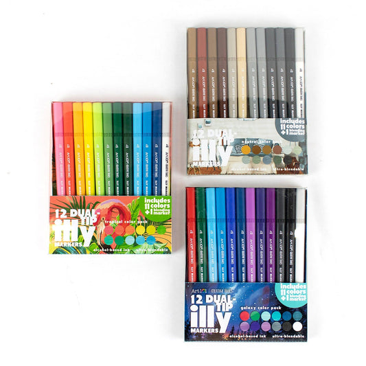 Dual Tip Illy Markers 36-Pack - Loomini