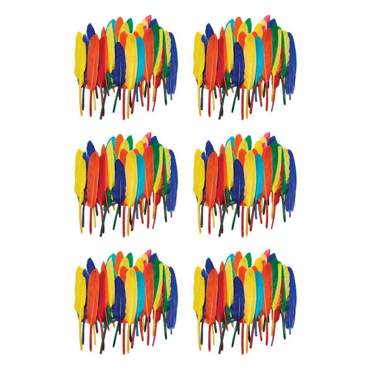 Duck Quills, Assorted Colors, 3" to 5", 14 grams Per Pack, 6 Packs - Loomini
