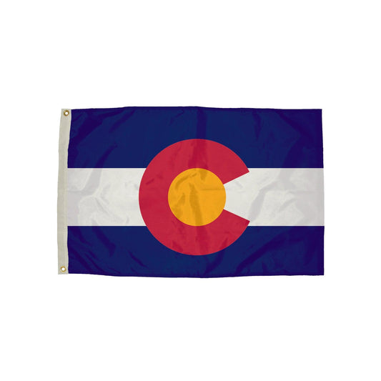 Durawavez Nylon Outdoor Flag with Heading & Grommets, Colorado, 3ft x 5ft - Loomini