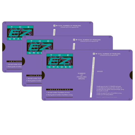 E-Z Grader, Purple, Pack of 3 - Loomini