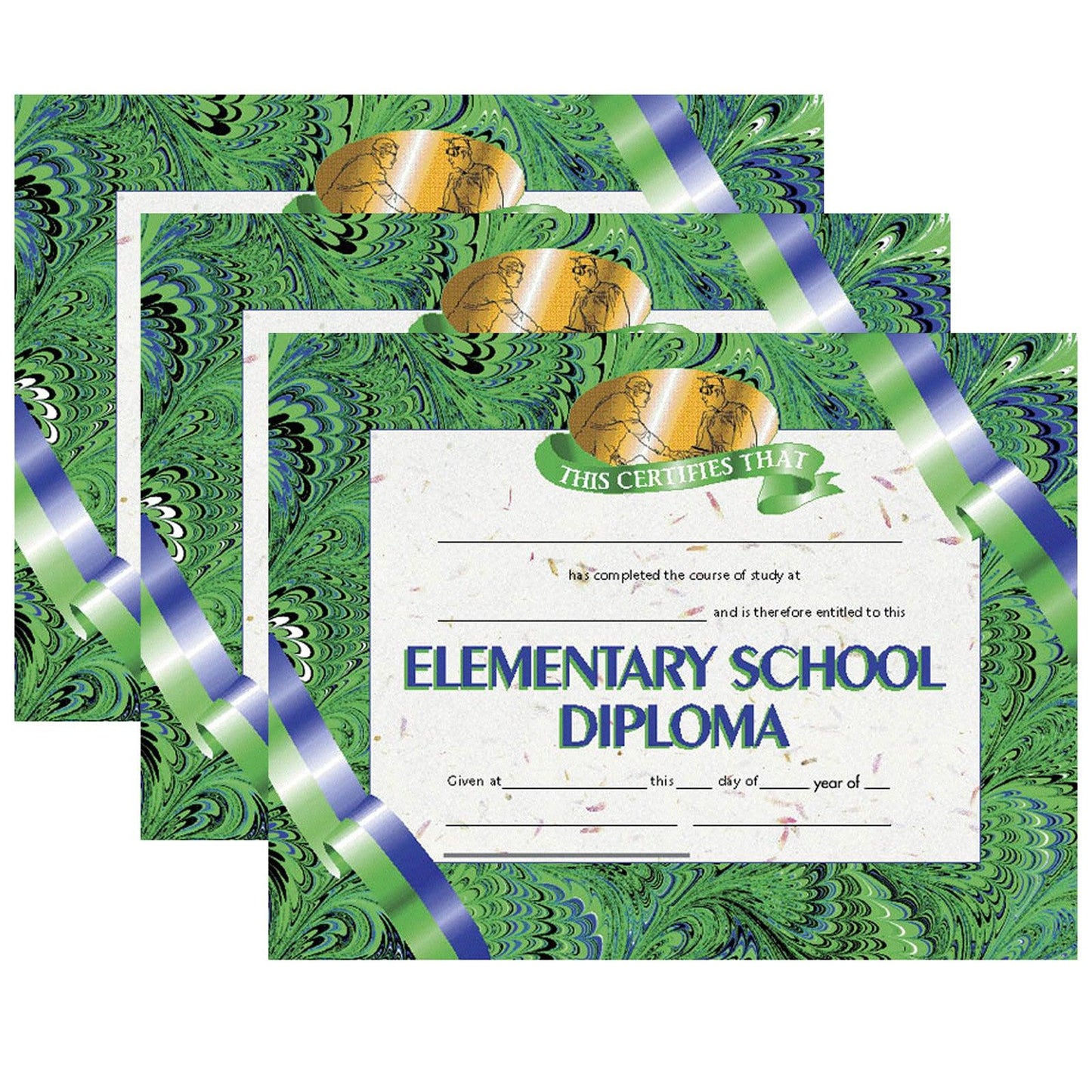 Elementary School Diploma, 8.5" x 11", 30 Per Pack, 3 Packs - Loomini