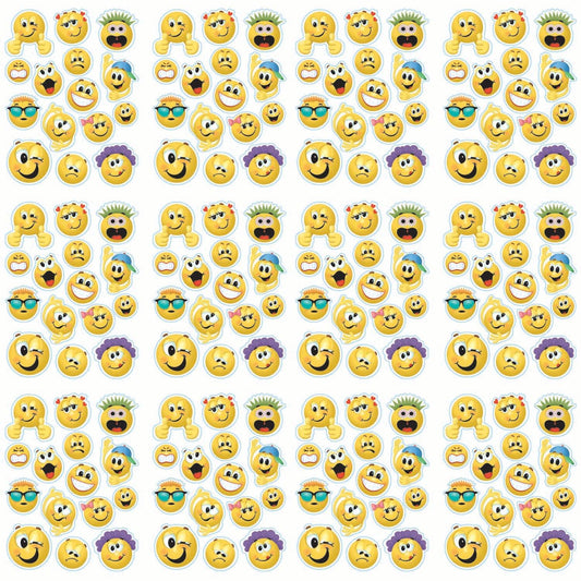 Emoticons Window Clings, 12 Sheets - Loomini