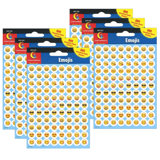 Emotion Icons Hot Spot Stickers, 0.5", 880 Per Pack, 6 Packs - Loomini