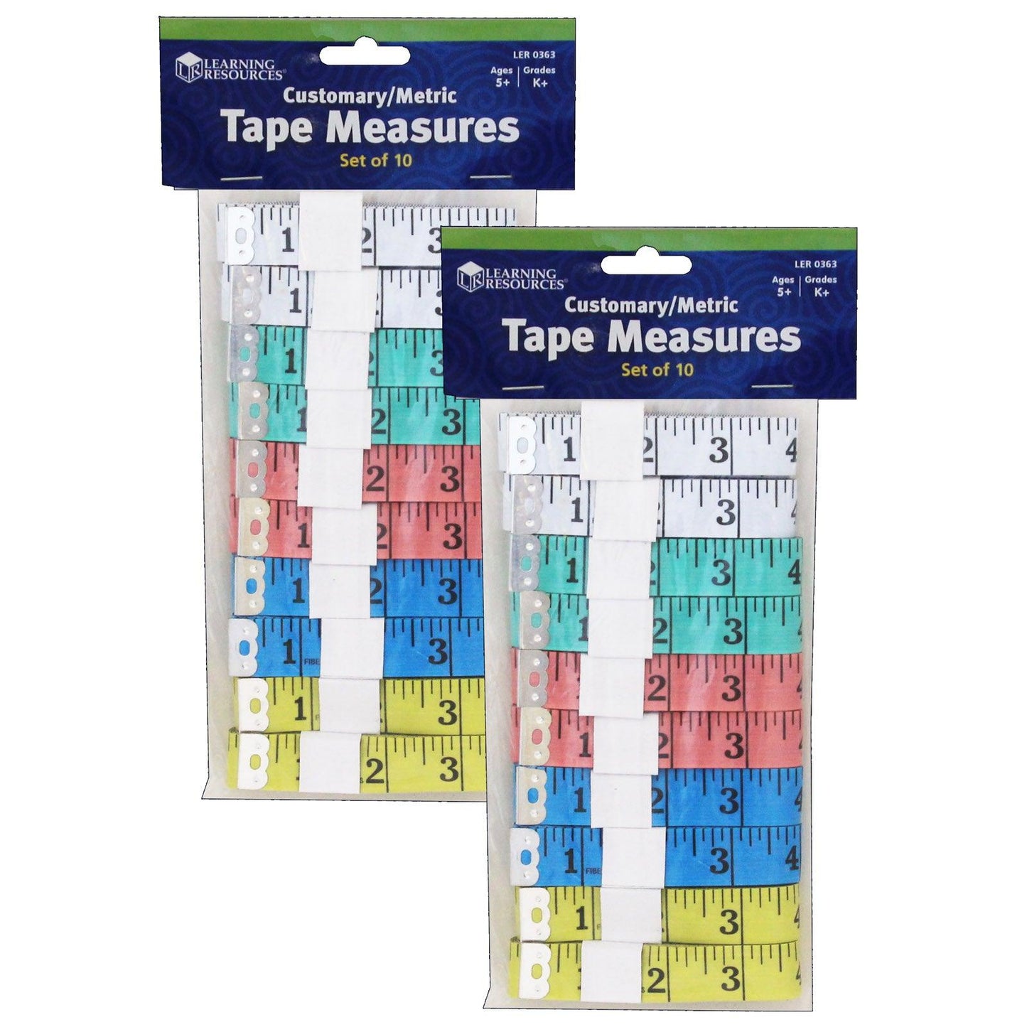 English/Metric Tape Measures, 10 Per Pack, 2 Packs - Loomini