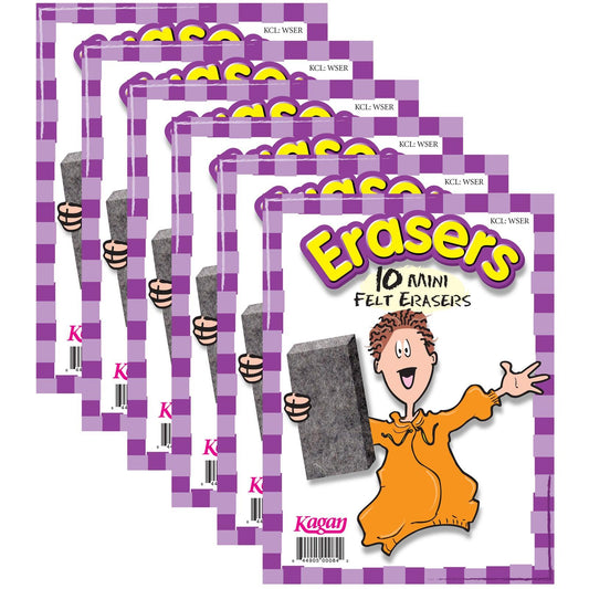 Erasers, Mini, 10 Per Pack, 6 Packs - Loomini