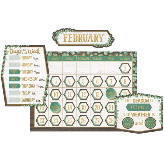 Eucalyptus Calendar Bulletin Board Set - Loomini