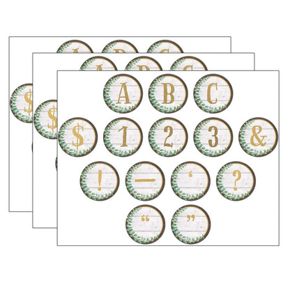 Eucalyptus Circle Letters, 216 Per Pack, 3 Packs - Loomini