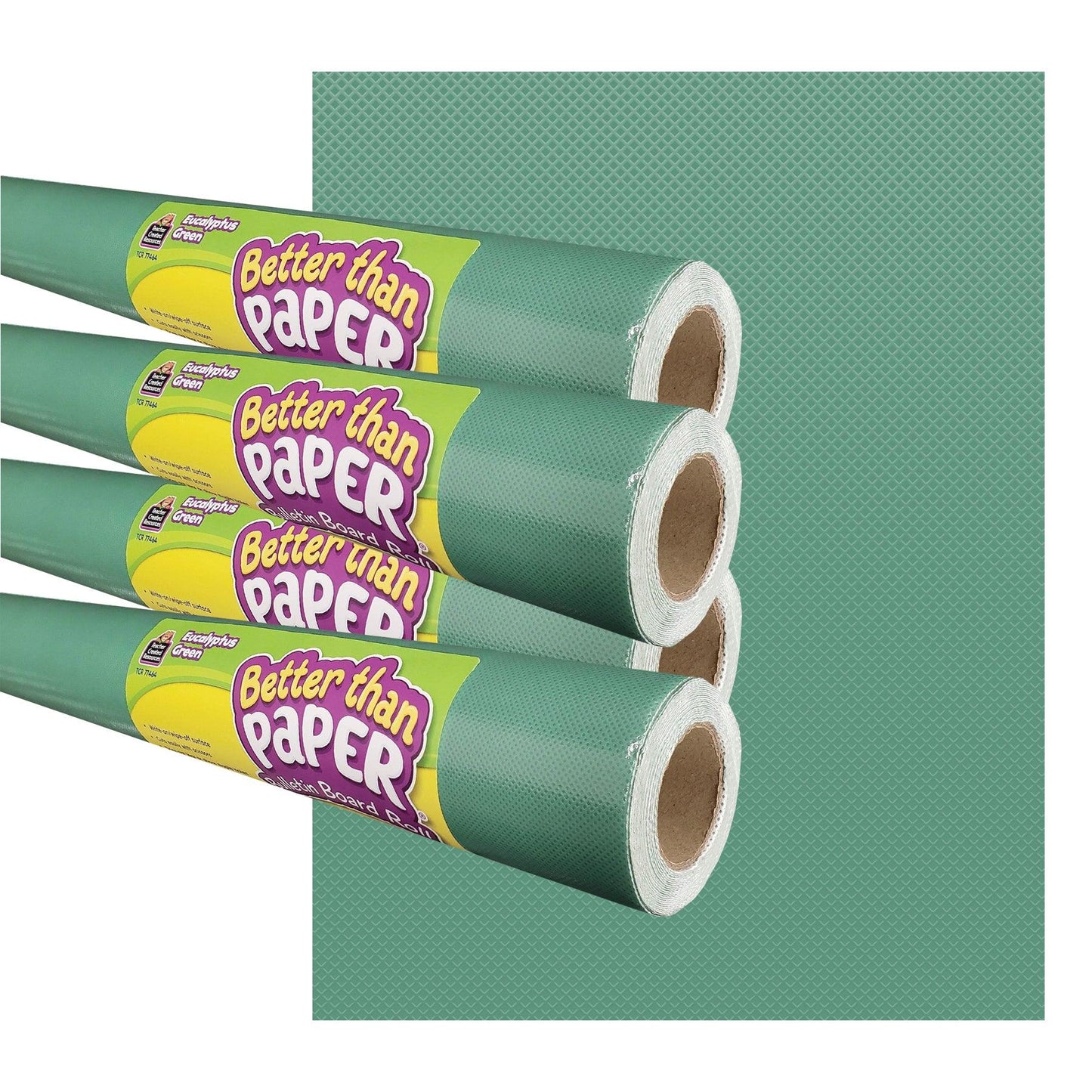 Eucalyptus Green Better Than Paper Bulletin Board Roll, 4' x 12', Pack of 4 - Loomini