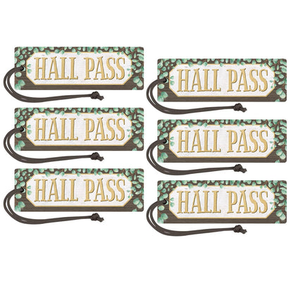 Eucalyptus Magnetic Hall Pass, Pack of 6 - Loomini