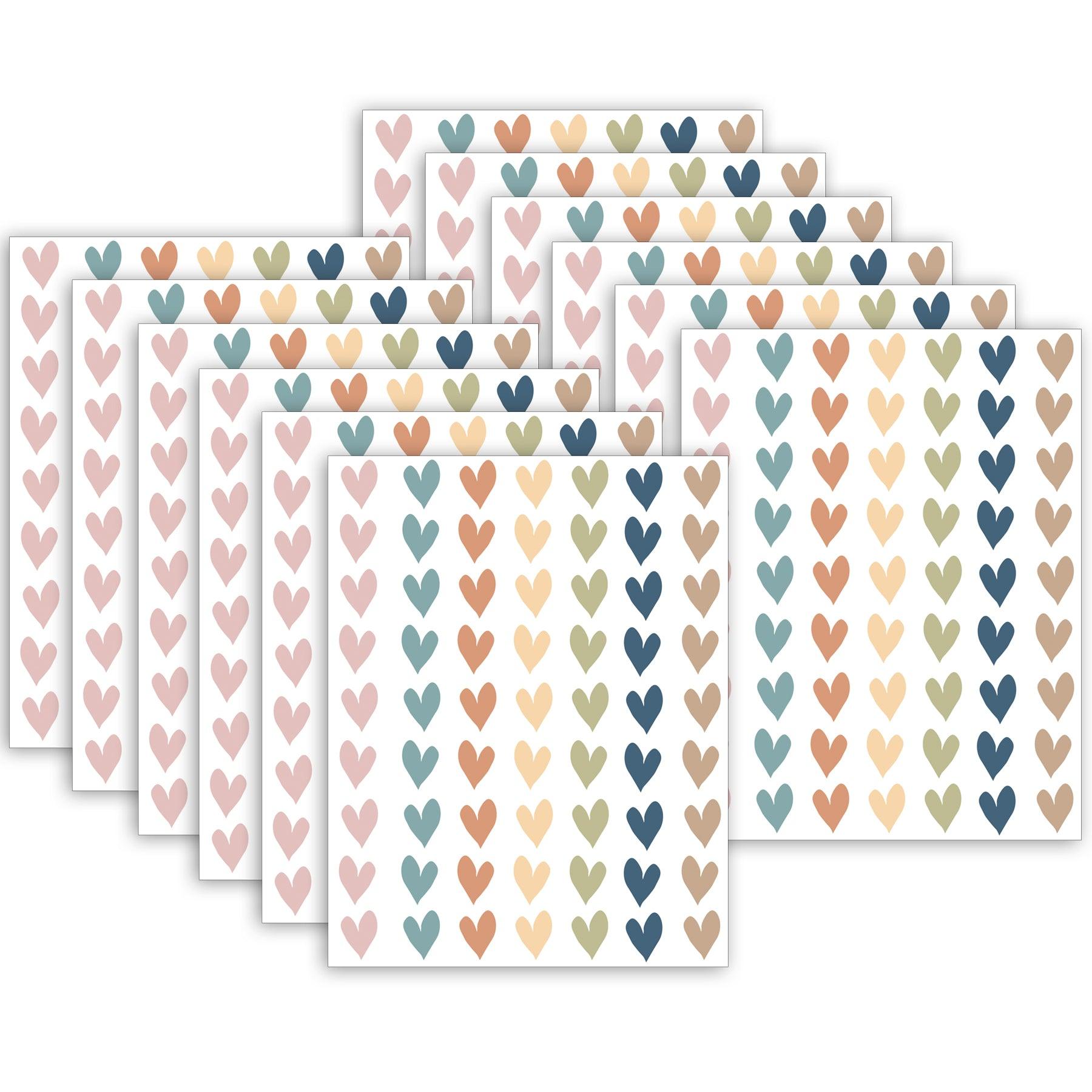 Everyone is Welcome Hearts Mini Stickers, 378 Per Pack, 12 Packs - Loomini