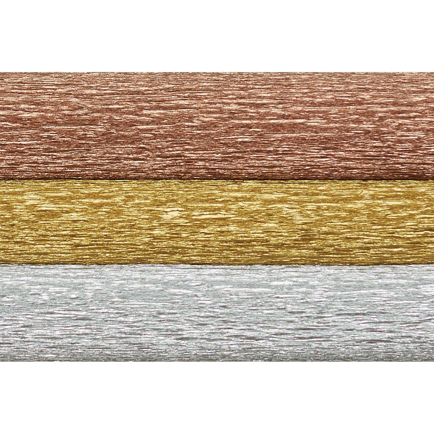 Extra Fine Crepe Paper, Metallic Assortment, 10.7 sq. ft - Loomini