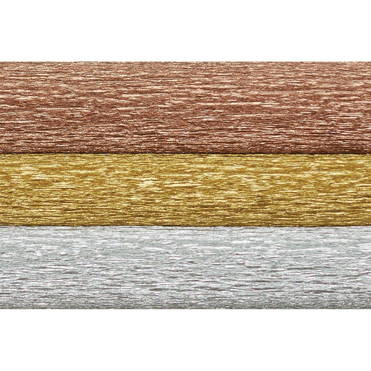 Extra Fine Crepe Paper, Metallic Assortment, 10.7 sq. ft - Loomini