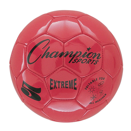 Extreme Soccer Ball, Size 5, Red - Loomini