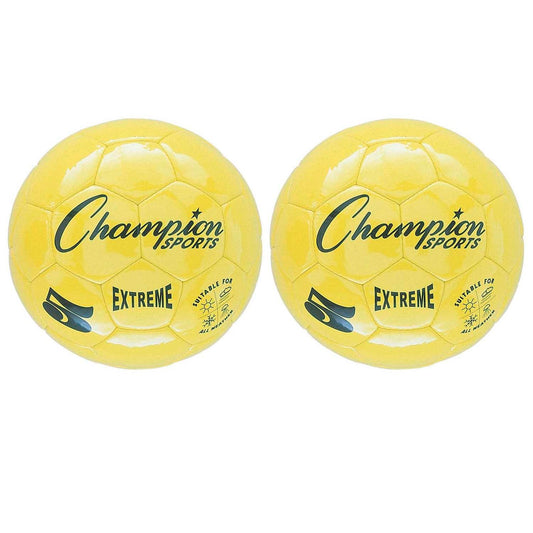 Extreme Soccer Ball, Size 5, Yellow, Pack of 2 - Loomini
