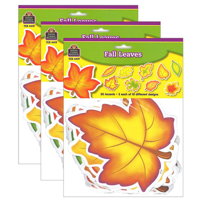 Fall Leaves Accents, 30 Per Pack, 3 Packs - Loomini