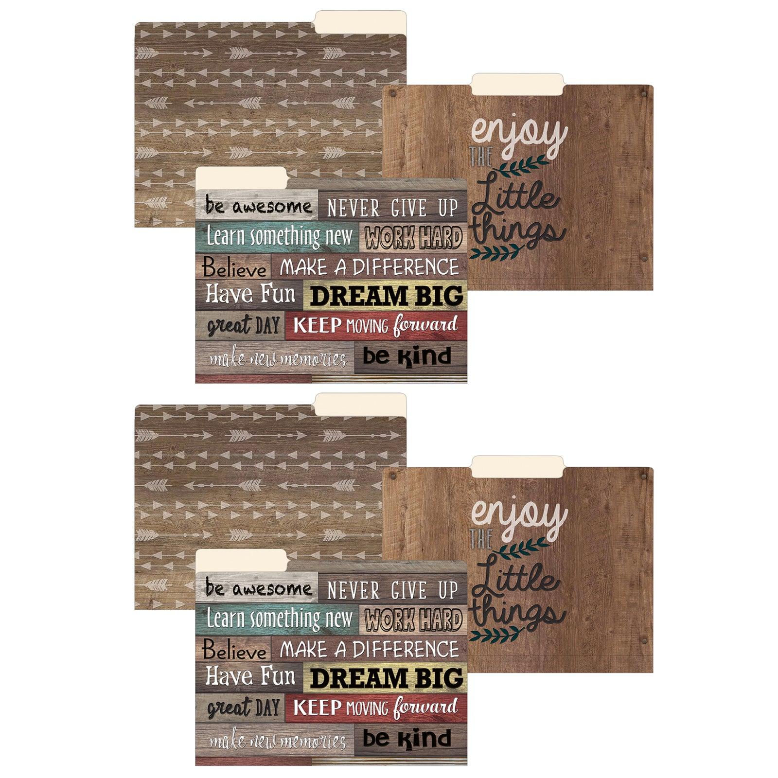 Farmhouse Chic File Folders, Letter Size, 12 Per Pack, 2 Packs - Loomini