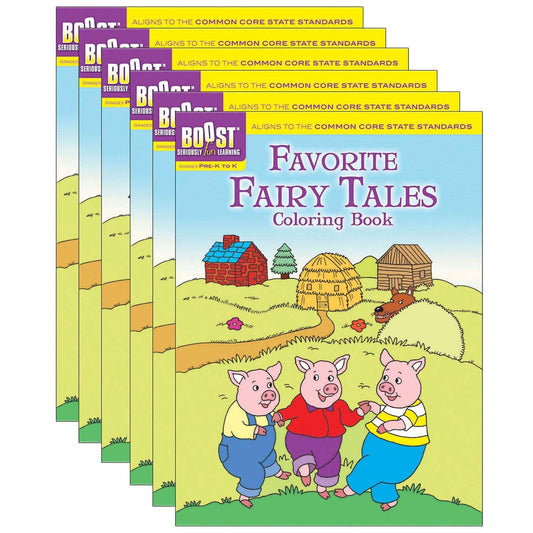 Favorite Fairy Tales Coloring Book, Pack of 6 - Loomini