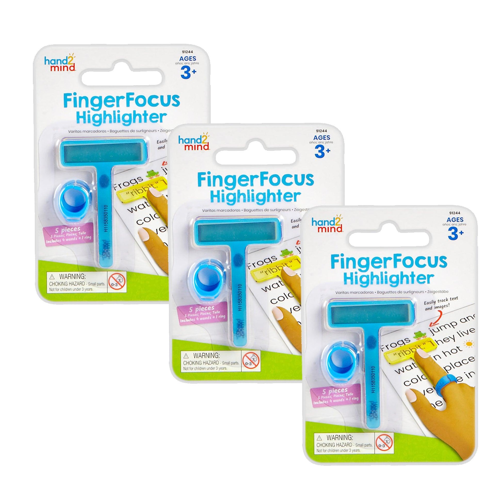 FingerFocus® Highlighter Set, 3 Sets - Loomini