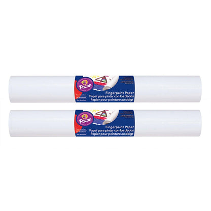 Fingerpaint Paper, White, 16" x 100', 2 Rolls - Loomini