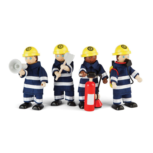 Firefighters Figurines, Set of 4 - Loomini