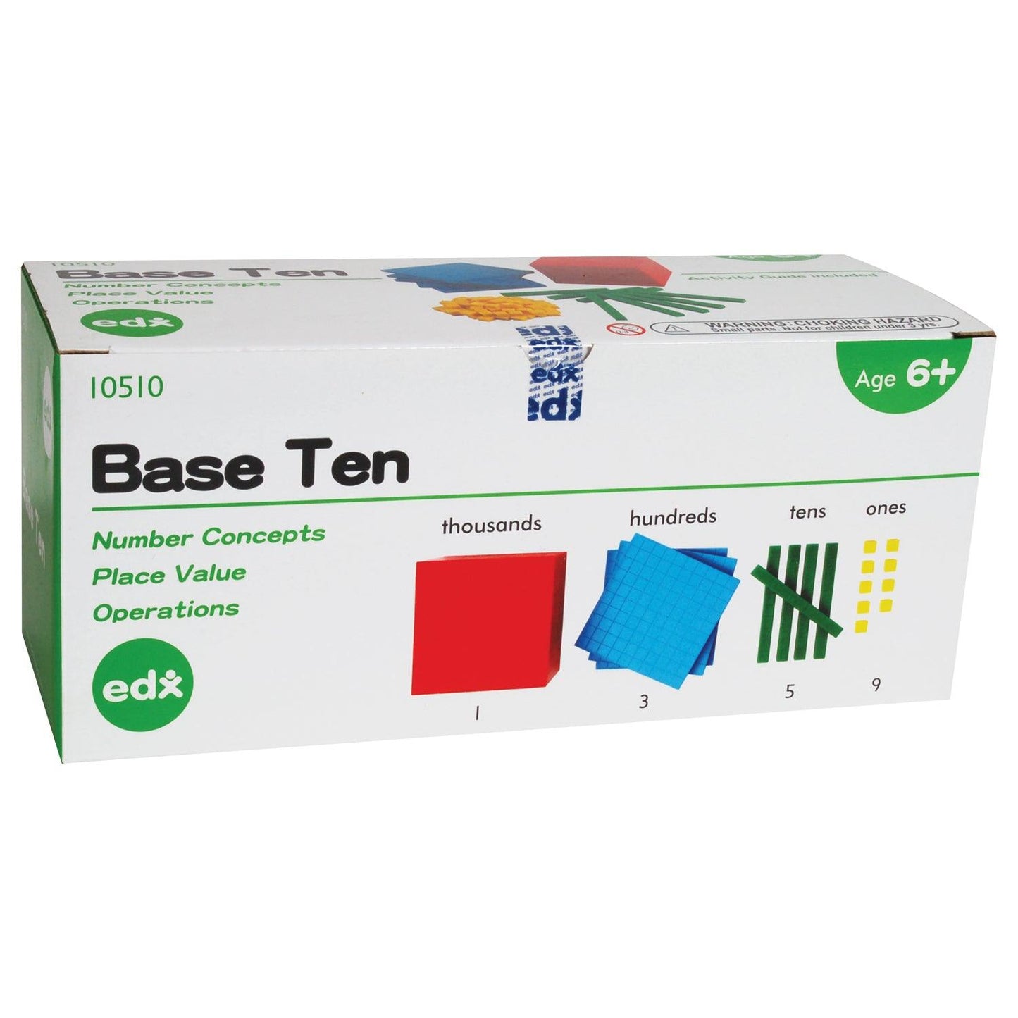 Four Color Plastic Base Ten Set - 121 Pieces - Loomini