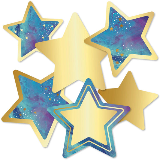 Galaxy Stars Cut-Outs, 36 Per Pack, 3 Packs - Loomini