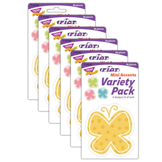 Garden Butterflies Mini Accents Variety Pack, 36 Per Pack, 6 Packs - Loomini