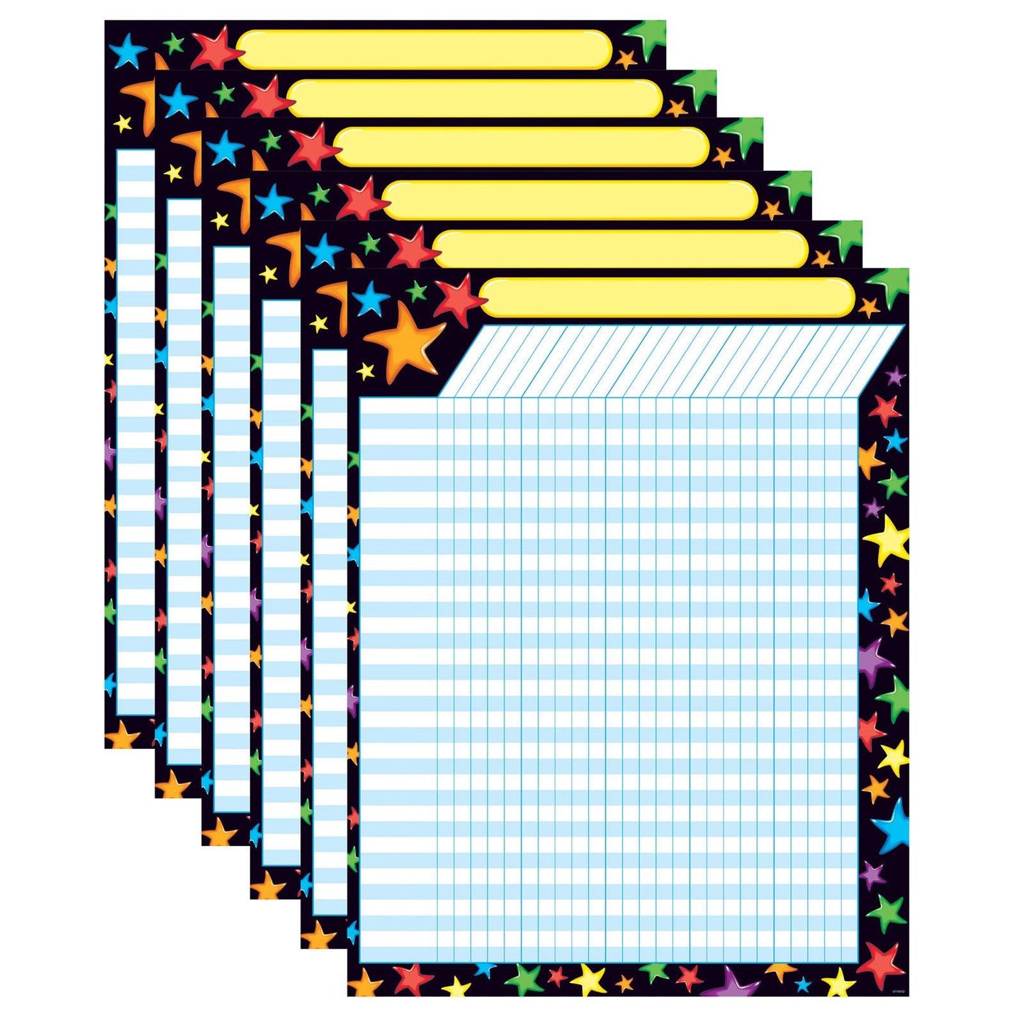 Gel Stars Incentive Chart, 17" x 22", Pack of 6 - Loomini