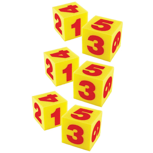 Giant Soft Numeral Cubes, 2 Per Pack, 3 Packs - Loomini