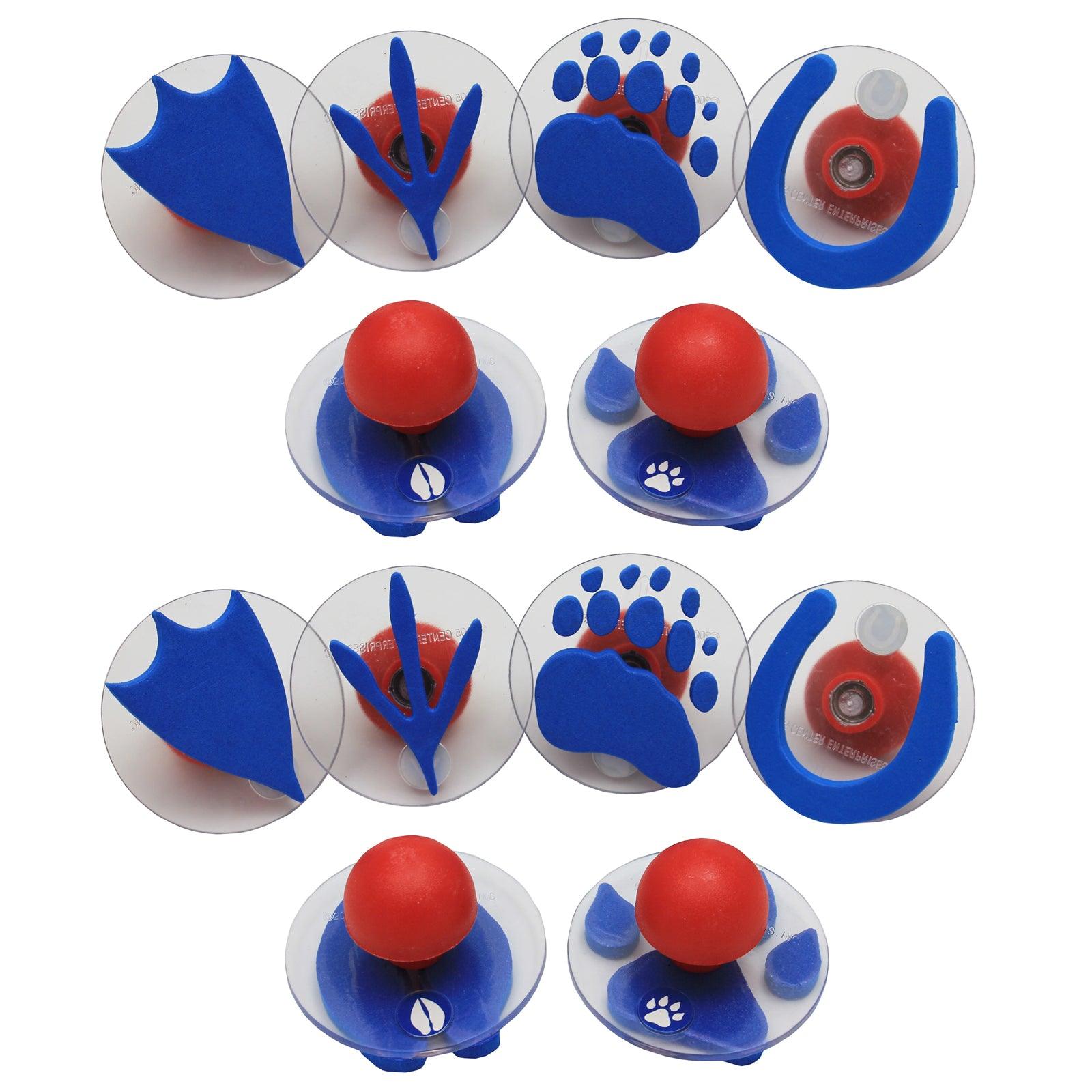 Giant Stampers - Paw Prints - 6 Per Set - 2 Sets - Loomini