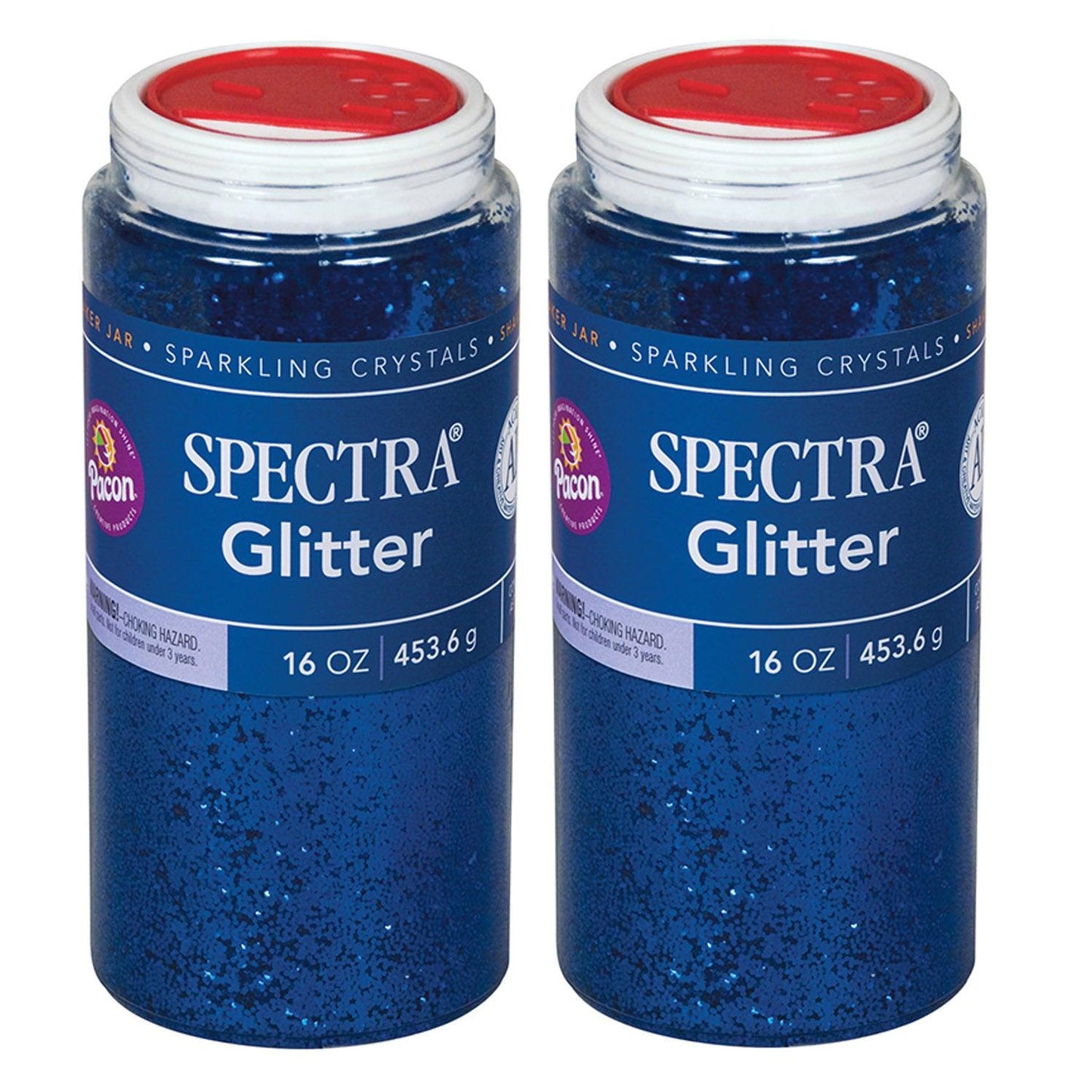 Glitter, Blue, 1 lb. Per Jar, 2 Jars - Loomini