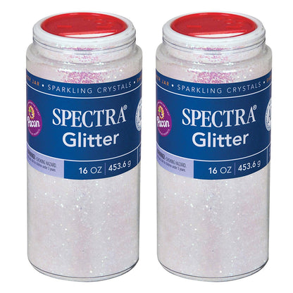 Glitter, Iridescent, 1 lb. Per Jar, 2 Jars - Loomini