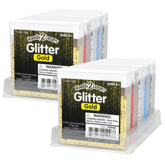 Glitter - Primary - 5 Per Set - 2 Sets - Loomini