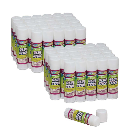 Glue Sticks, Clear, 0.70 oz., 30 Per Pack, 2 Packs - Loomini