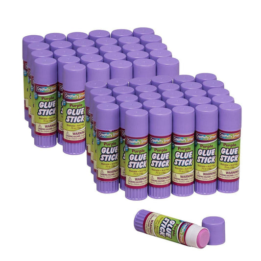 Glue Sticks, Purple, 0.70 oz., 30 Per Pack, 2 Packs - Loomini