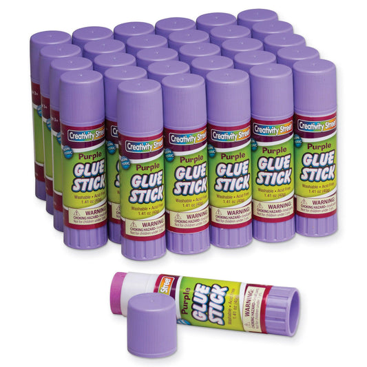 Glue Sticks, Purple, 1.41 oz., 30 Count - Loomini