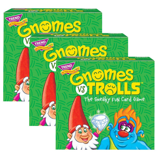 GNOMES vs TROLLS™ Three Corner™ Card Game, Pack of 3 - Loomini