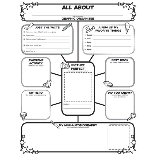 Graphic Organizer Poster, All-About-Me Web, Grades 3-6 - Loomini