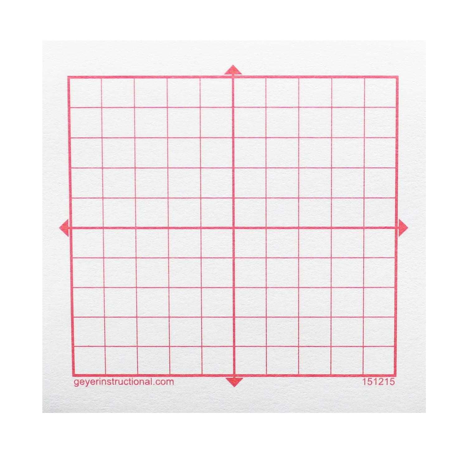 Graphing 3M Post-it® Notes, XY Axis, 10 x 10 Square Grid, 4 Pads - Loomini